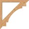 Ekena Millwork Merced Traditional Smooth Bracket w/ Offset Brace, Western Red Cedar, 5 1/2"W x 48"D x 48"H BKT0604X48X48MRC01SWR - alternate 4